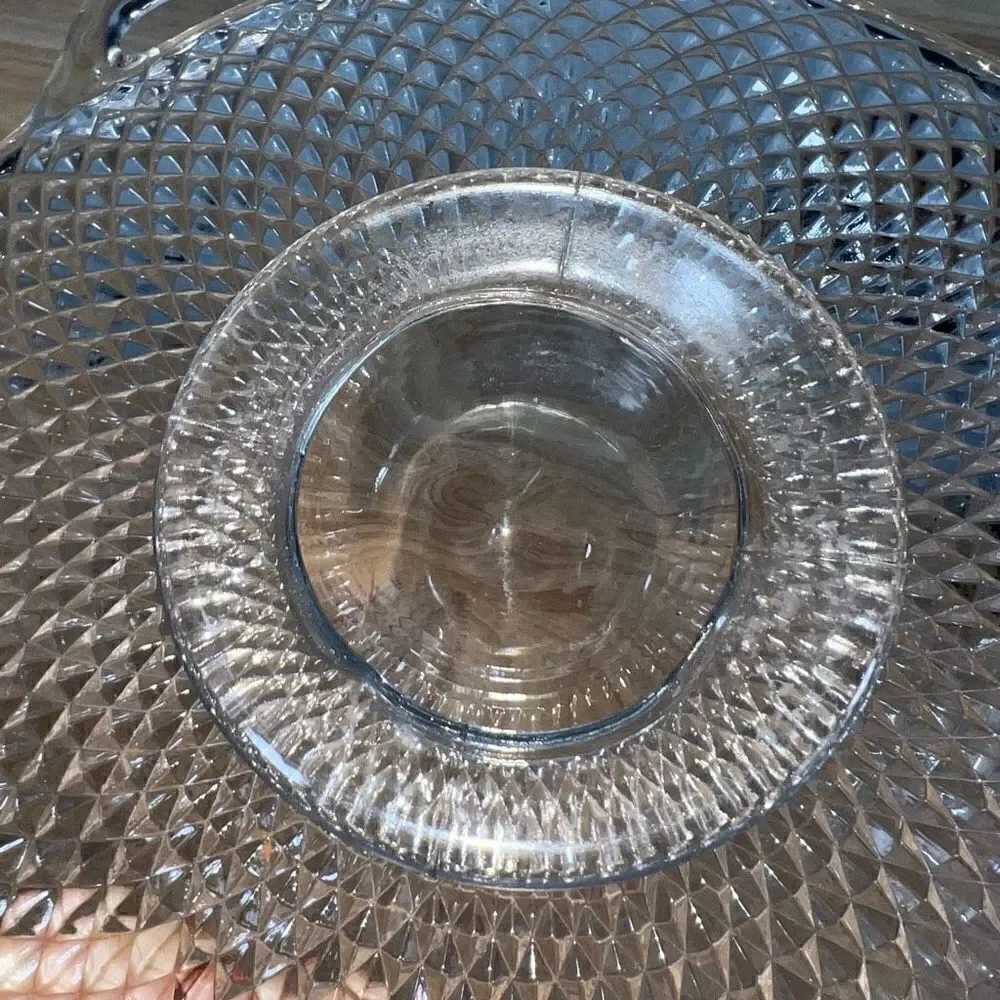 Vintage Crystal Glass, Small Tray / Serving Platter / Food Display